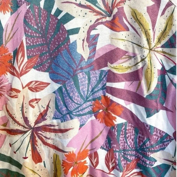 Sundry Women’s Tropical Raglan Pullover Sweatshirt Size 0 (XS) Floral Print EUC - Picture 6 of 9